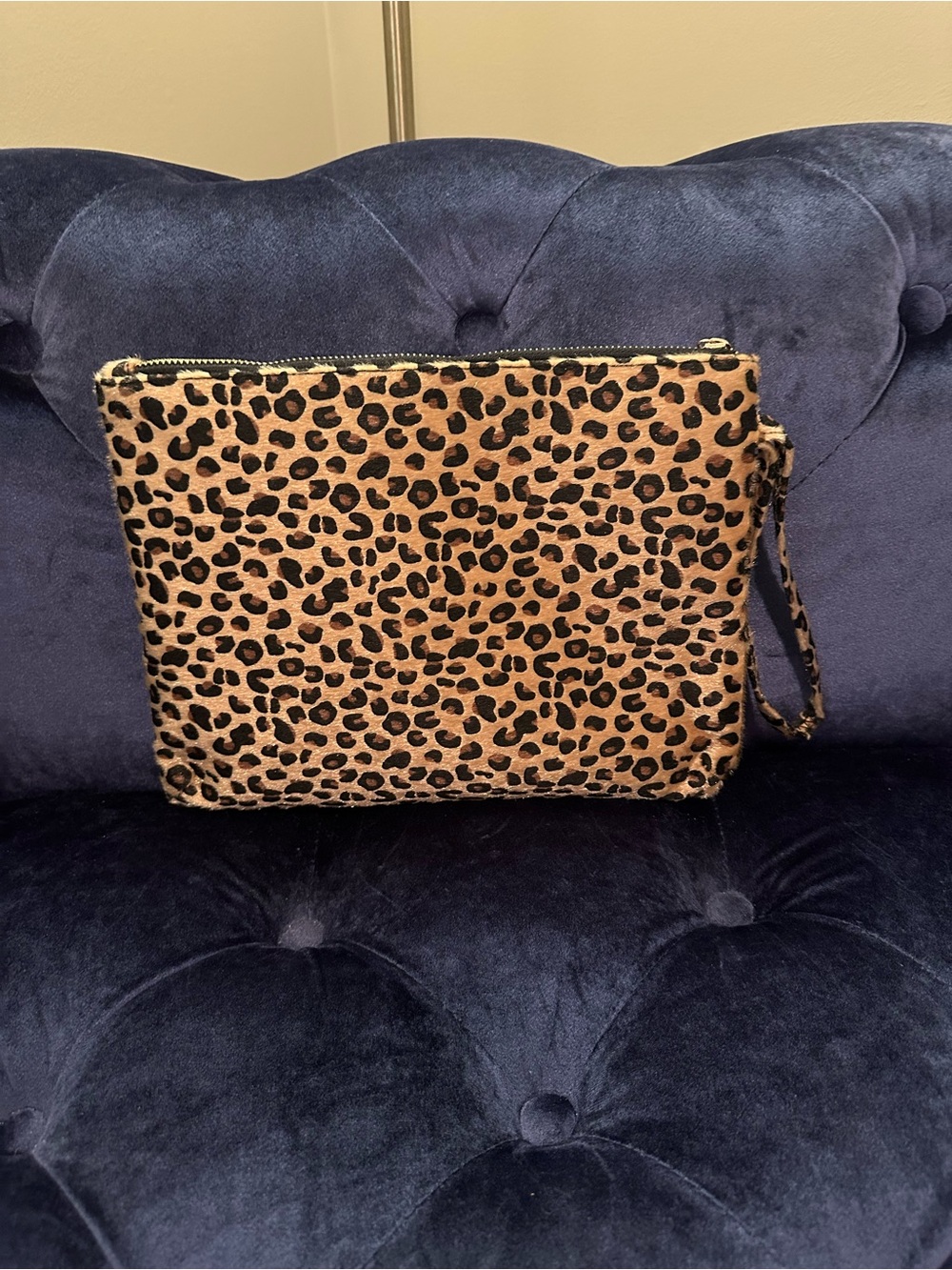 Leopard Print Wristlet Clutch - Brown